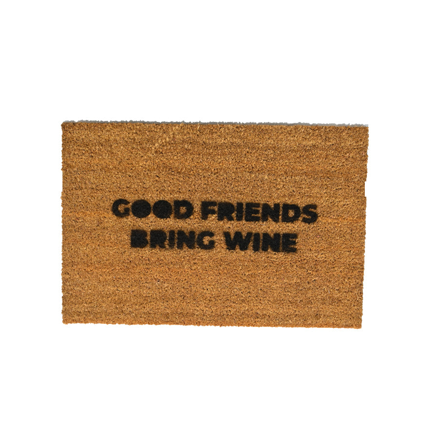 Felpudo Good Friends Bring Wine - Bebedistinto